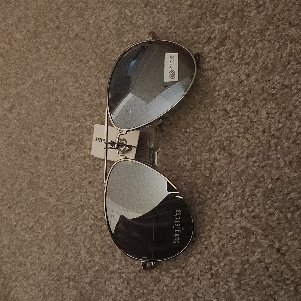 Silver Metallic Mirror Tinted Glasses